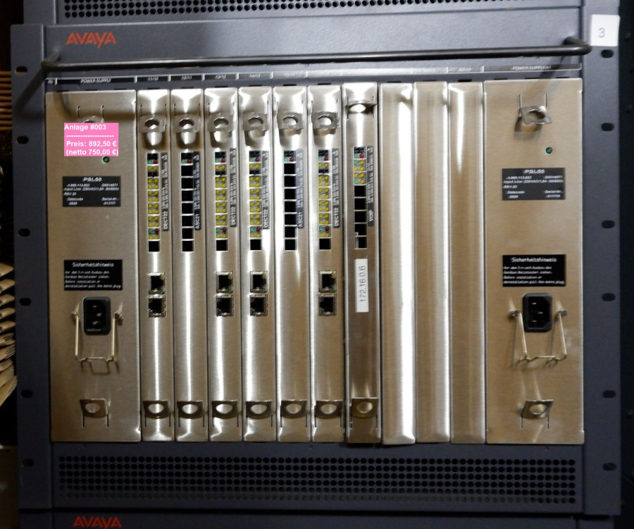 AVAYA Integral 55 Communication Server, 8 Baugruppen, 2 PSL55 (2)
